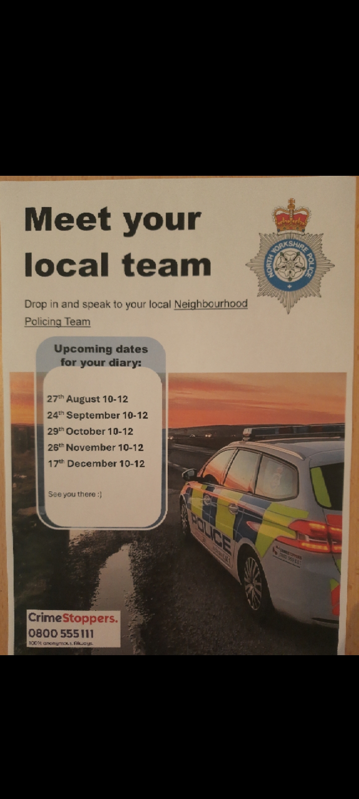Police Surgery Dates to end of 2026